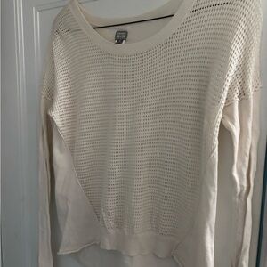 Converse Cream Open-Knit Crew Neck Sweater